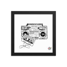 Load image into Gallery viewer, 1986 mix tape mono print - framed wall art