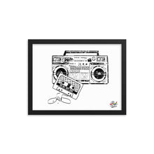 Load image into Gallery viewer, 1986 mix tape mono print - framed wall art