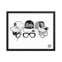 Load image into Gallery viewer, classic hip hop mono print - framed wall art
