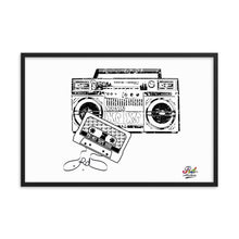 Load image into Gallery viewer, 1986 mix tape mono print - framed wall art
