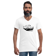 Load image into Gallery viewer, chevrolet 1957 bel air convertible - Unisex Short Sleeve V-Neck T-Shirt
