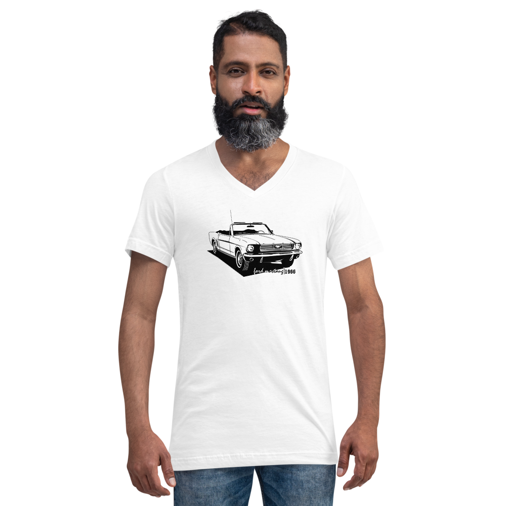 ford mustang 1966 classic premium T- Unisex Short Sleeve V-Neck T-Shirt